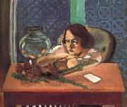Henri Matisse Fish tank after a woman oil painting reproduction